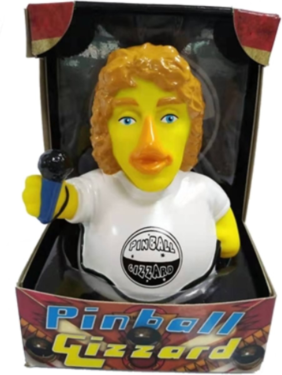 CelebriDucks<br />  PINBALL GIZZARD Duck  The Who Rockband<br />  Badeendje Roger Daltrey